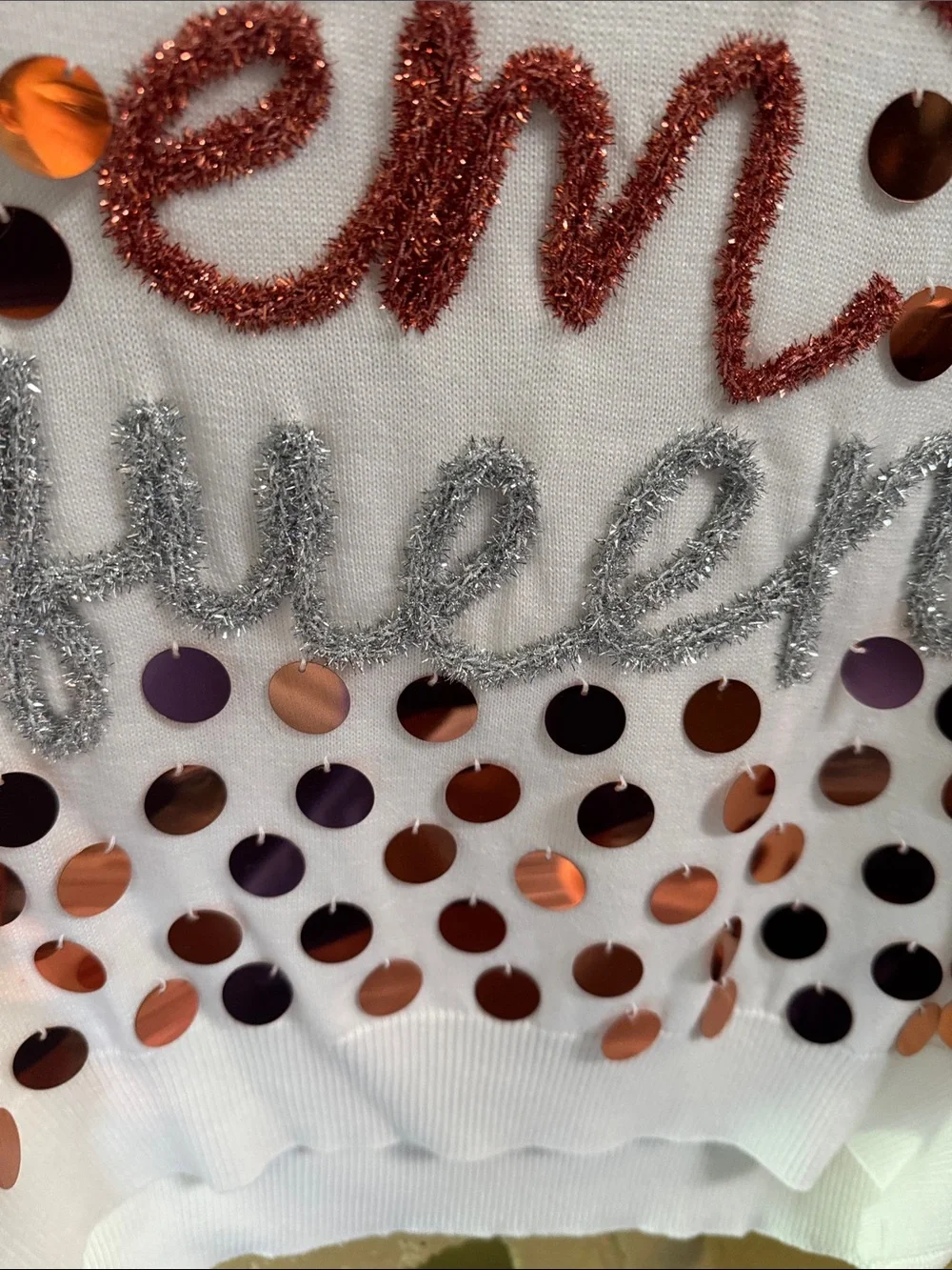 Sequin Dot 'Hook Em Queen' White Queen of Sparkles Top size Small